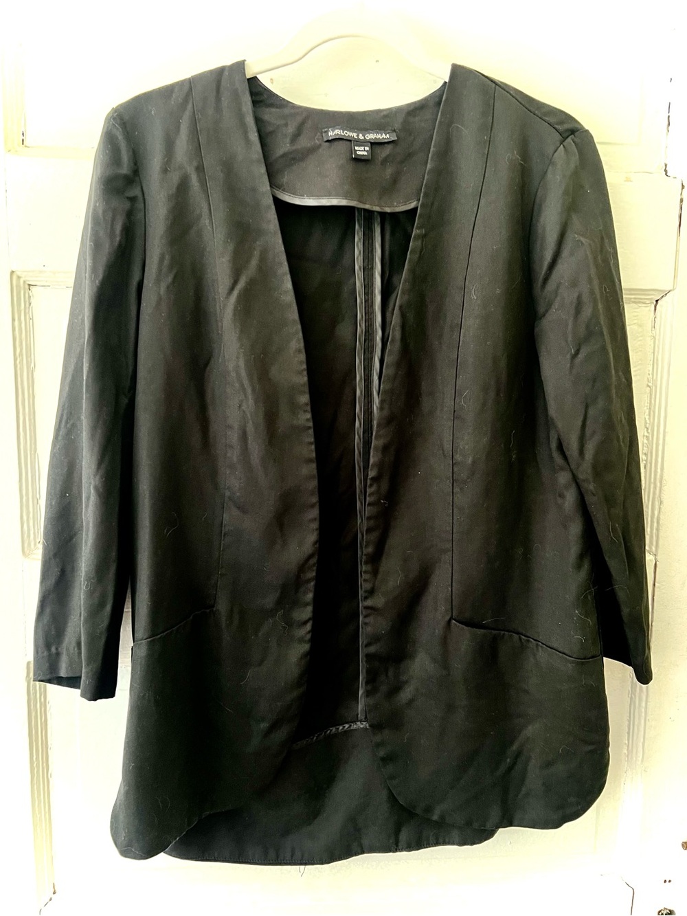 Harlowe & Graham Black Open Jacket